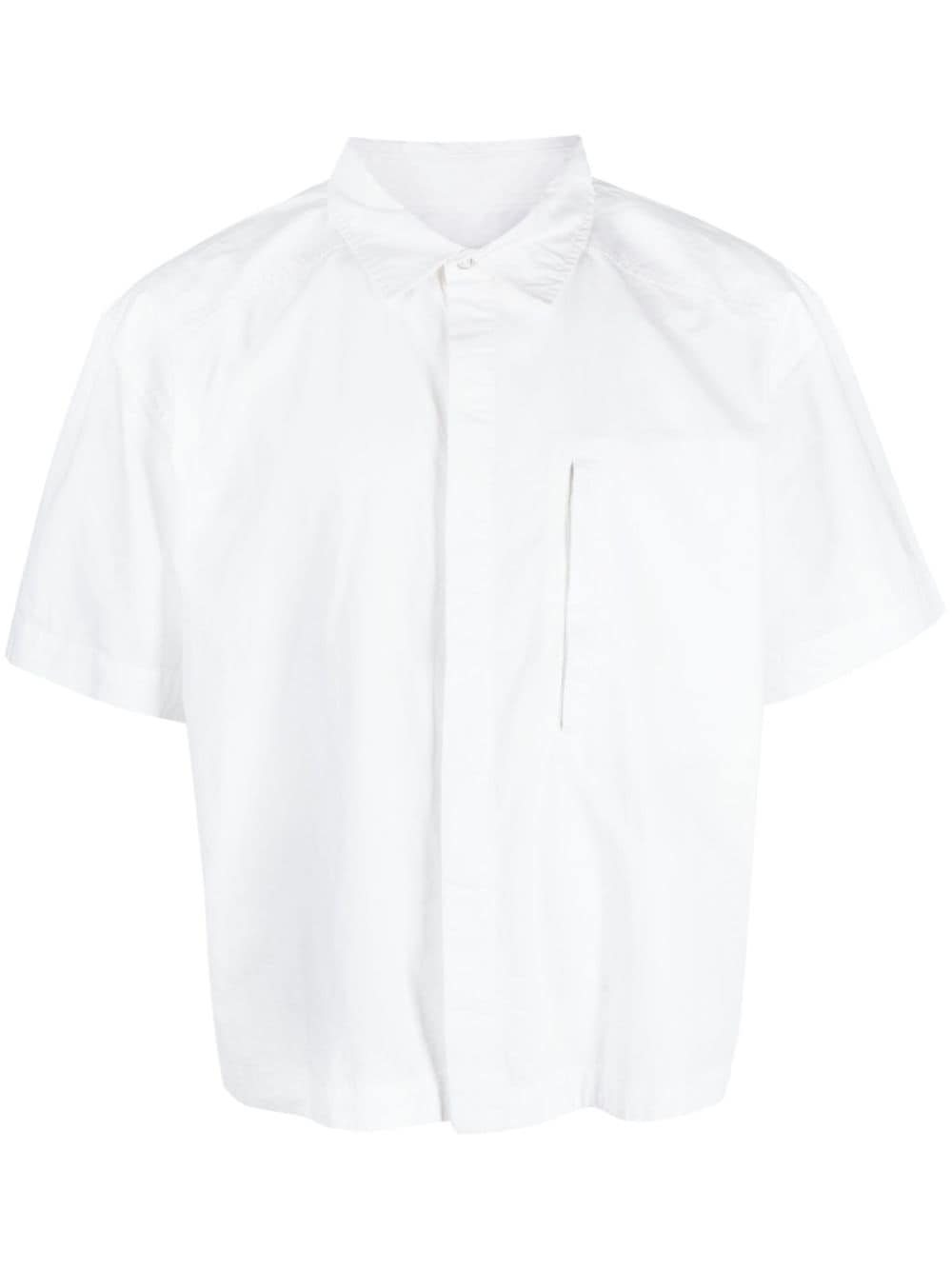 ENTIRE STUDIOS short-sleeved cotton shirt - White von ENTIRE STUDIOS