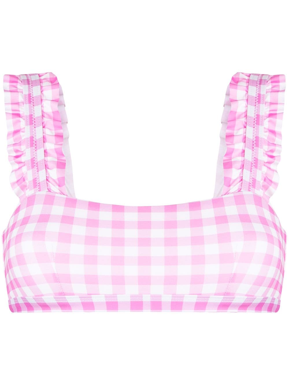 EPHEMERA gingham bikini top - Pink von EPHEMERA