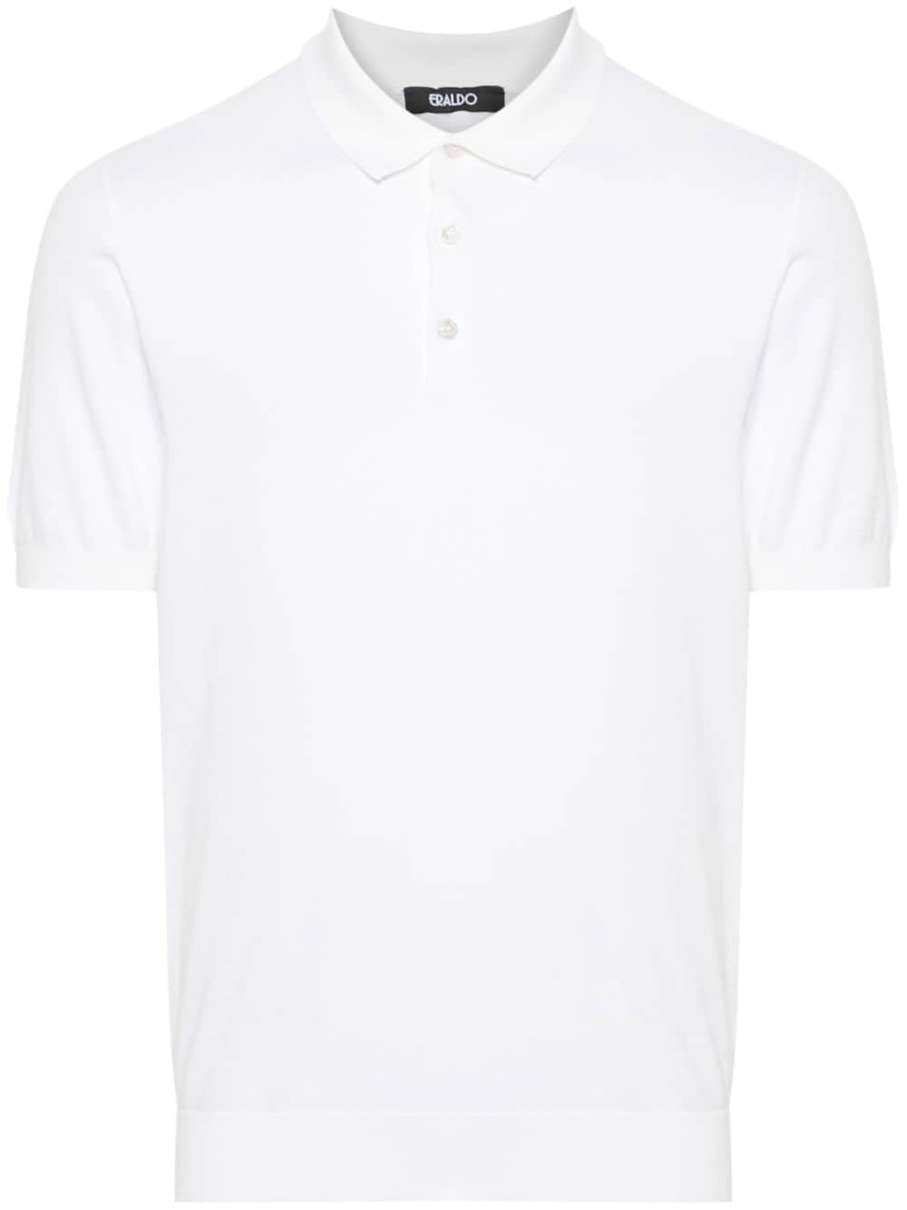 ERALDO knitted cotton polo shirt - White von ERALDO