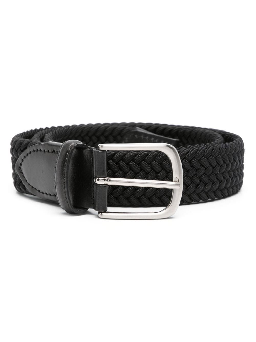 ERALDO leather-trim interwoven belt - Black von ERALDO