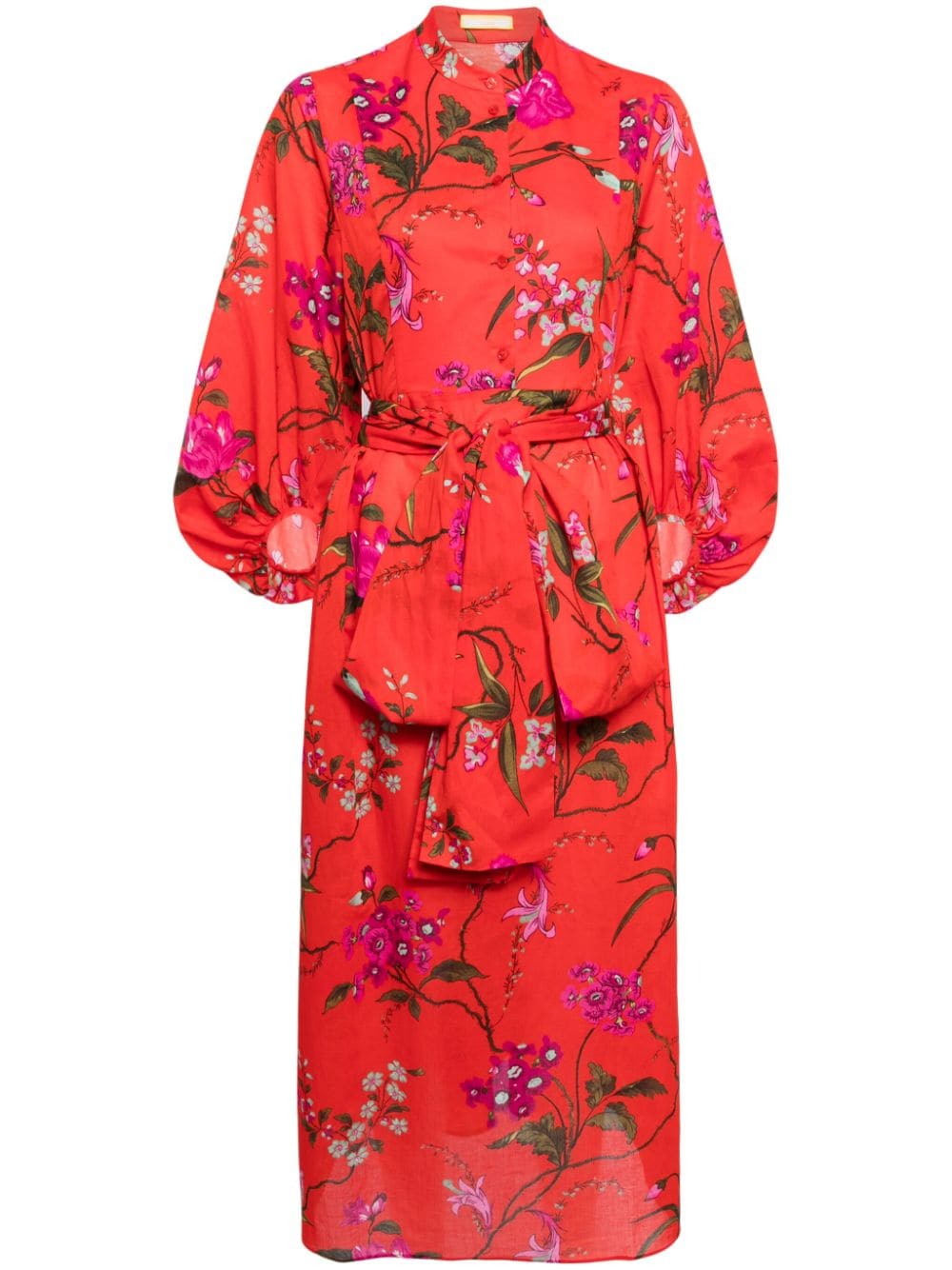 ERDEM floral-print cotton-blend dress - Red von ERDEM
