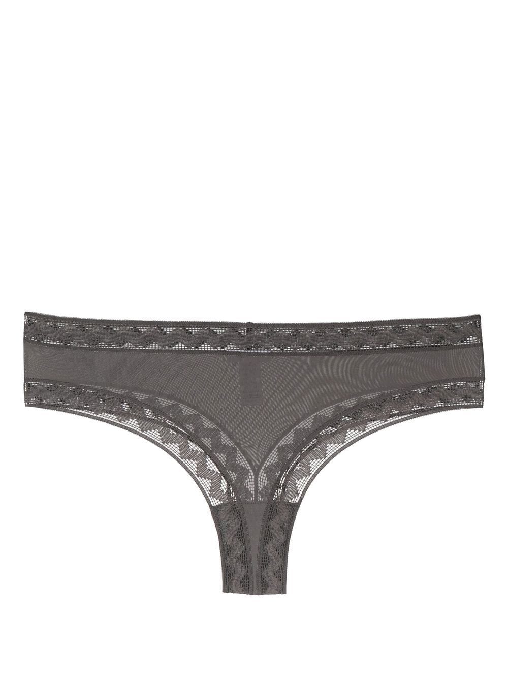 ERES Gabby zigzag-trim Brazilian briefs - Grey von ERES