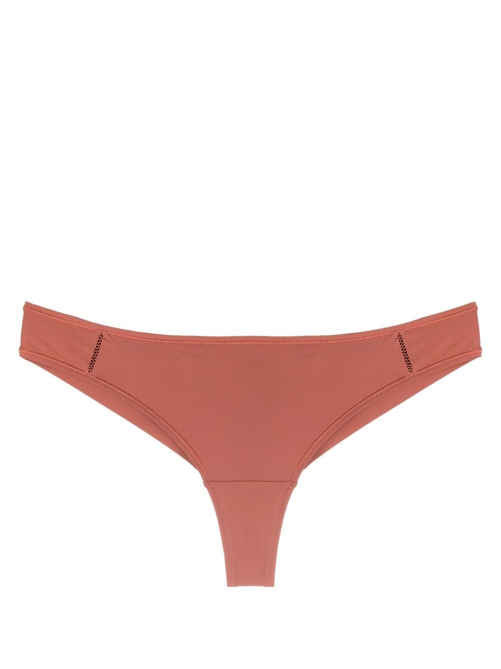 ERES Mika stitch detail tanga briefs - Brown von ERES