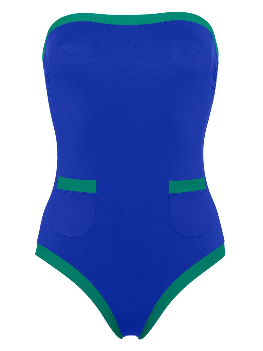 ERES Noche contrast-trim bustier swimsuit - Blue von ERES