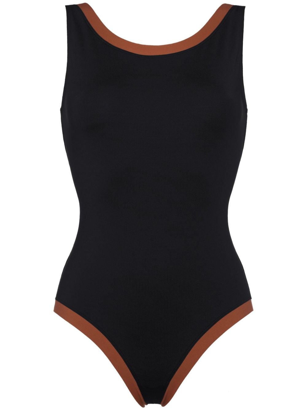 ERES Sombrero contrast-edge one-piece swimsuit - Black von ERES