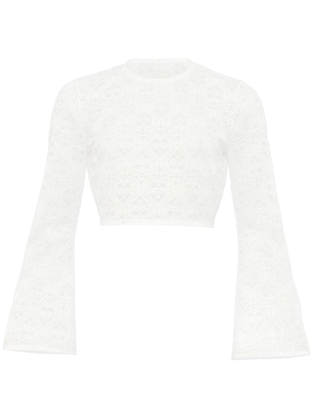 ERES Valentin lace crop top - White von ERES