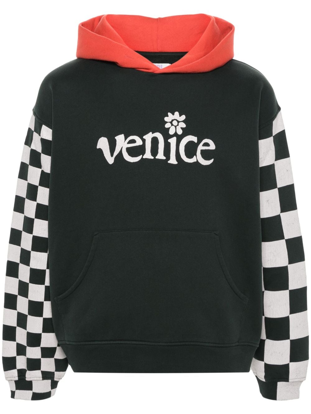 ERL Venice-print colour-block hoodie - Black von ERL