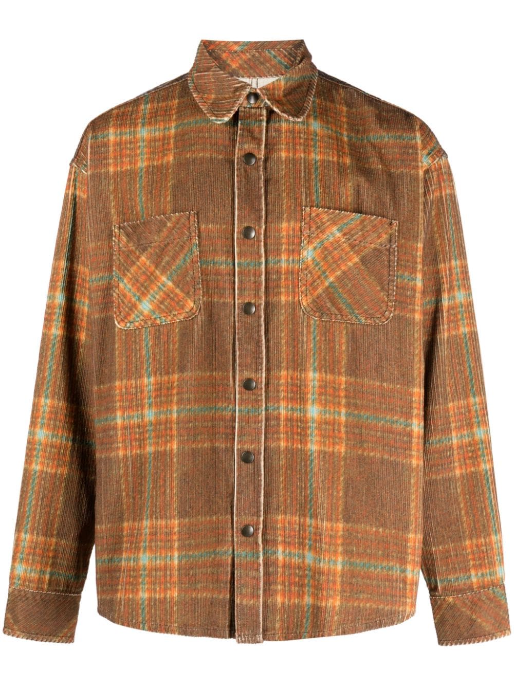 ERL check-print cotton shirt - Brown von ERL