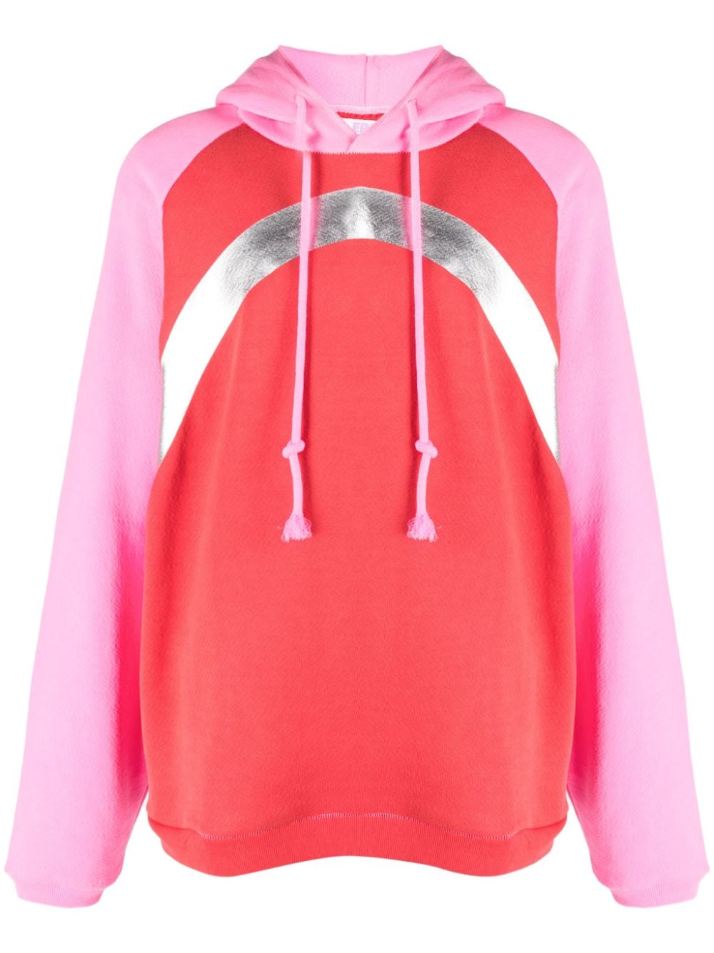 ERL colour-block cotton hoodie - Pink von ERL