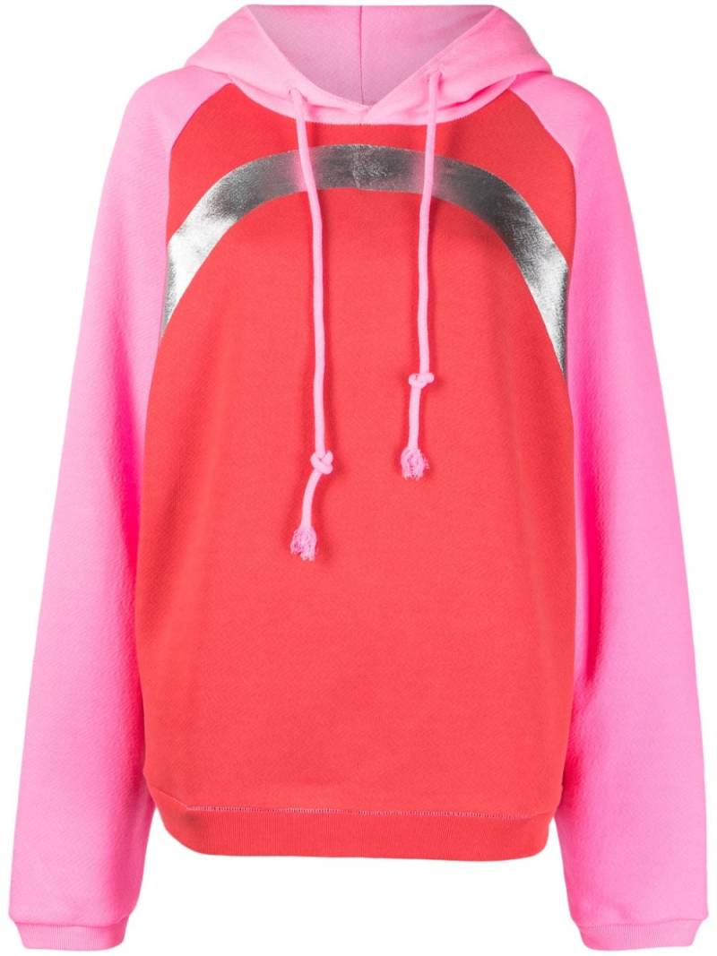 ERL colour-blocked cotton hoodie - Pink von ERL