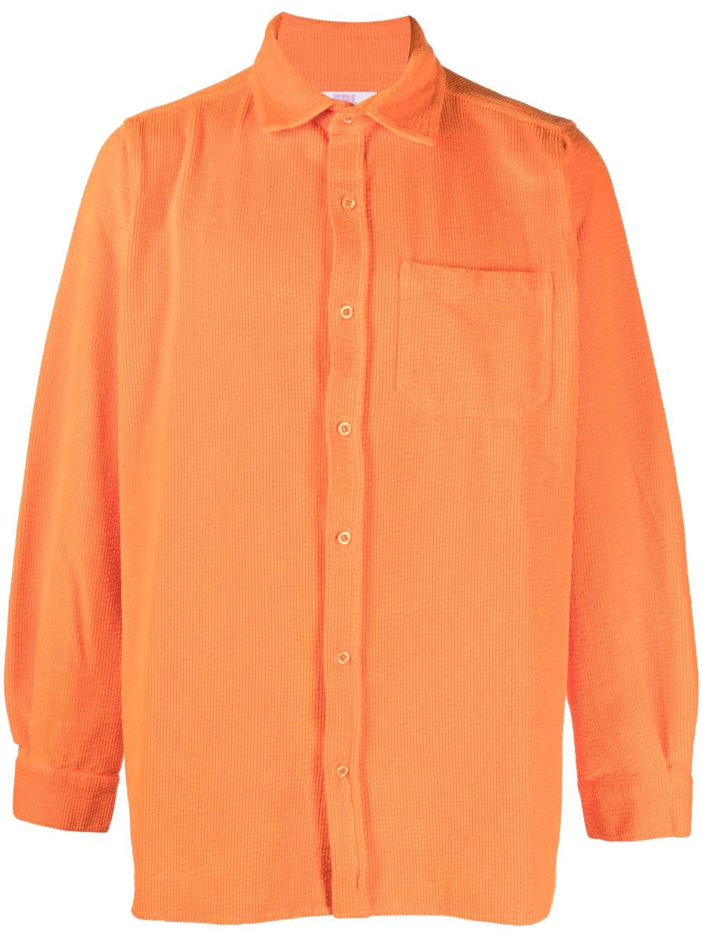 ERL corduroy embroidered-logo shirt - Orange von ERL