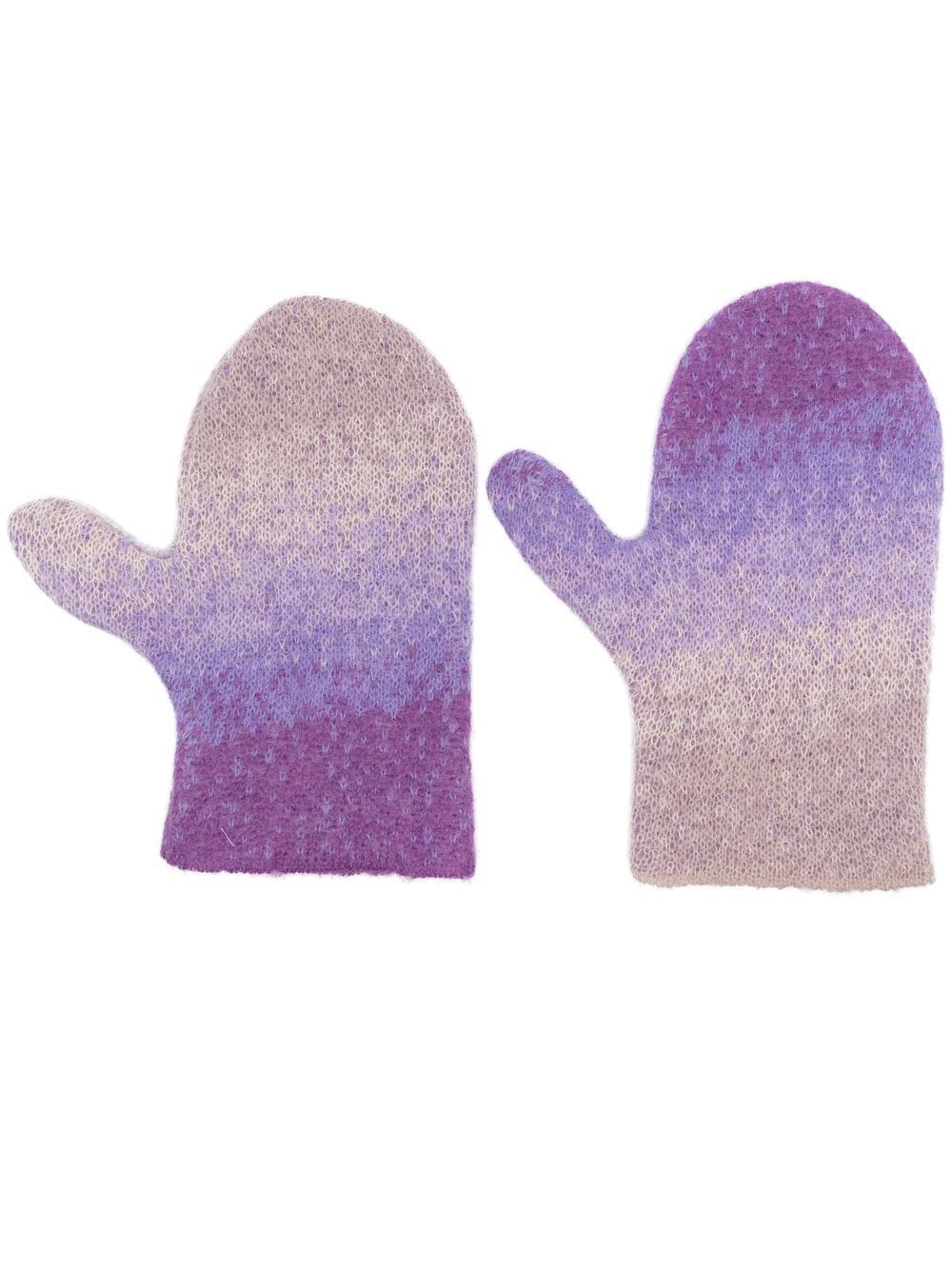 ERL gradient-effect knitted gloves - Purple von ERL