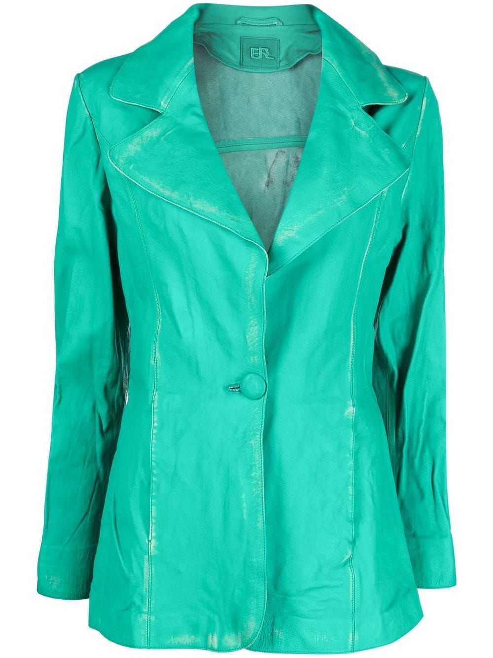 ERL leather tied-waist blazer - Green von ERL