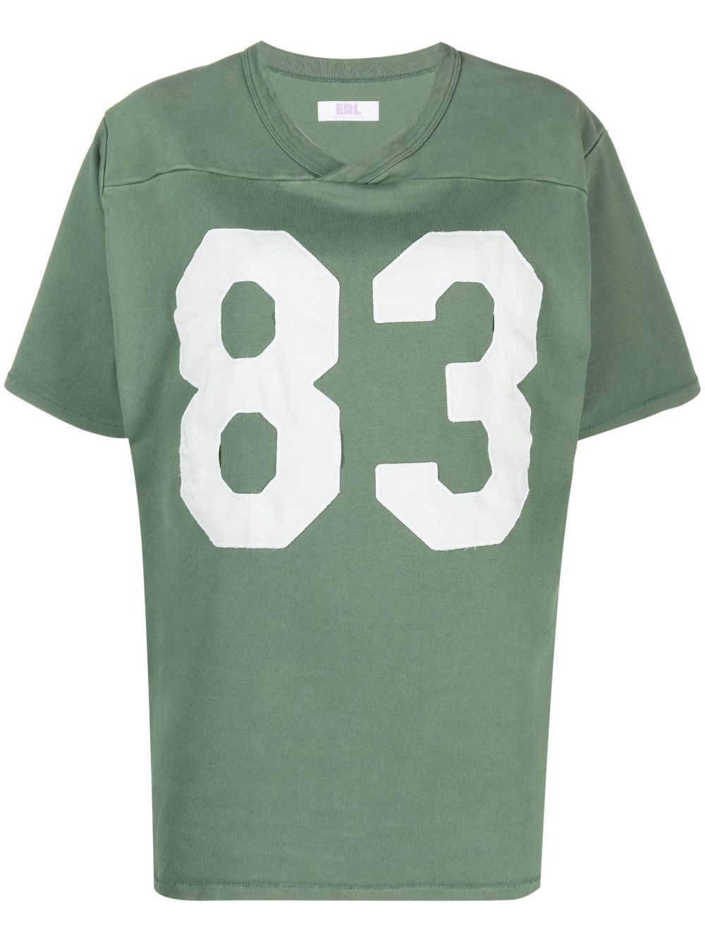 ERL number-print cotton T-shirt - Green von ERL