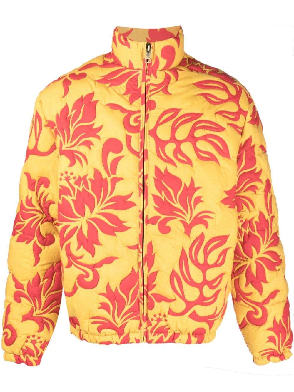 ERL quilted floral-print jacket - Orange von ERL