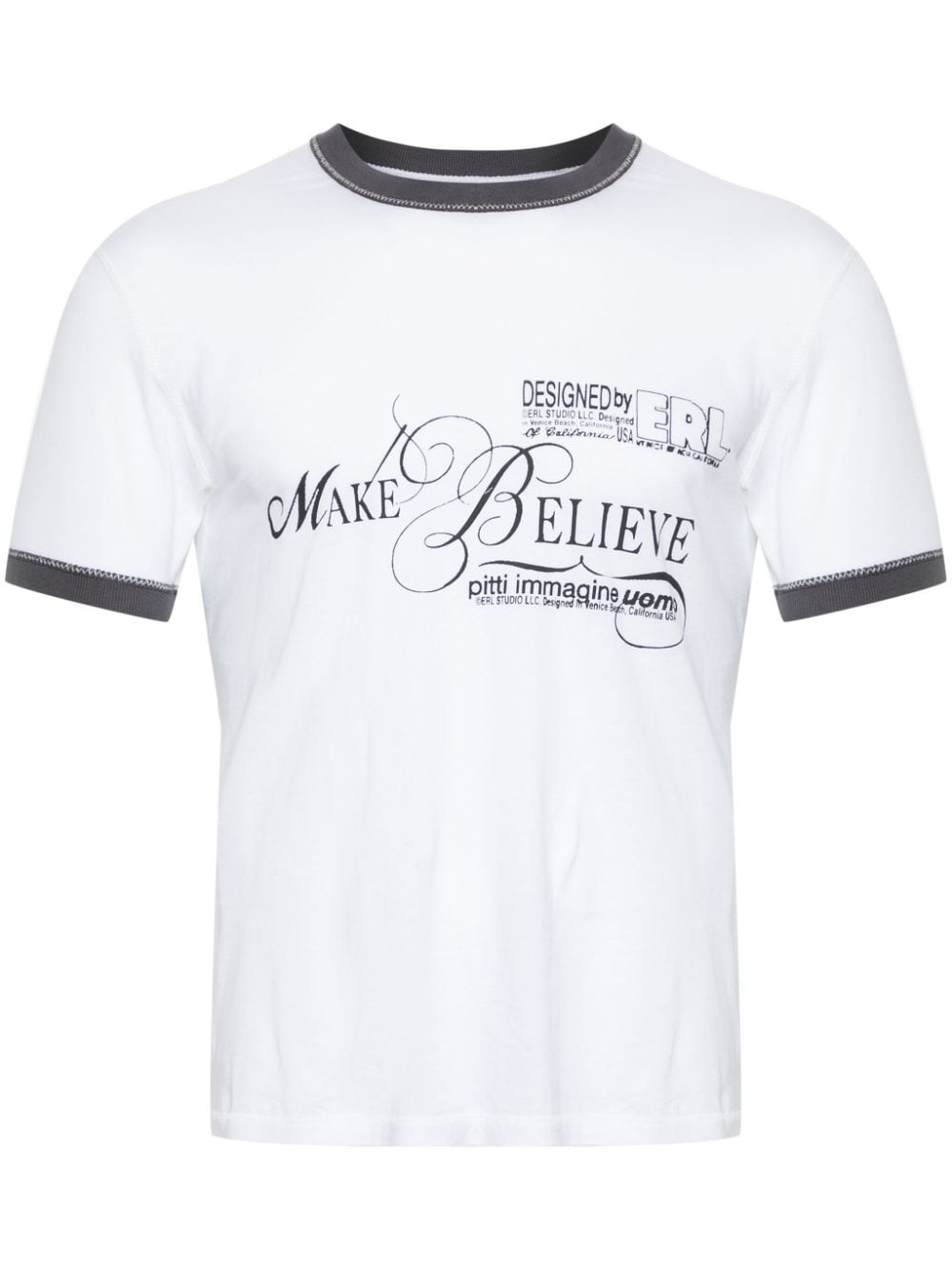 ERL slogan-print cotton T-shirt - White von ERL