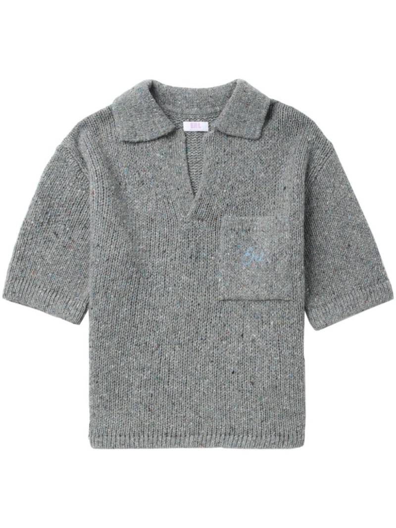 ERL speckle-knit polo shirt - Grey von ERL