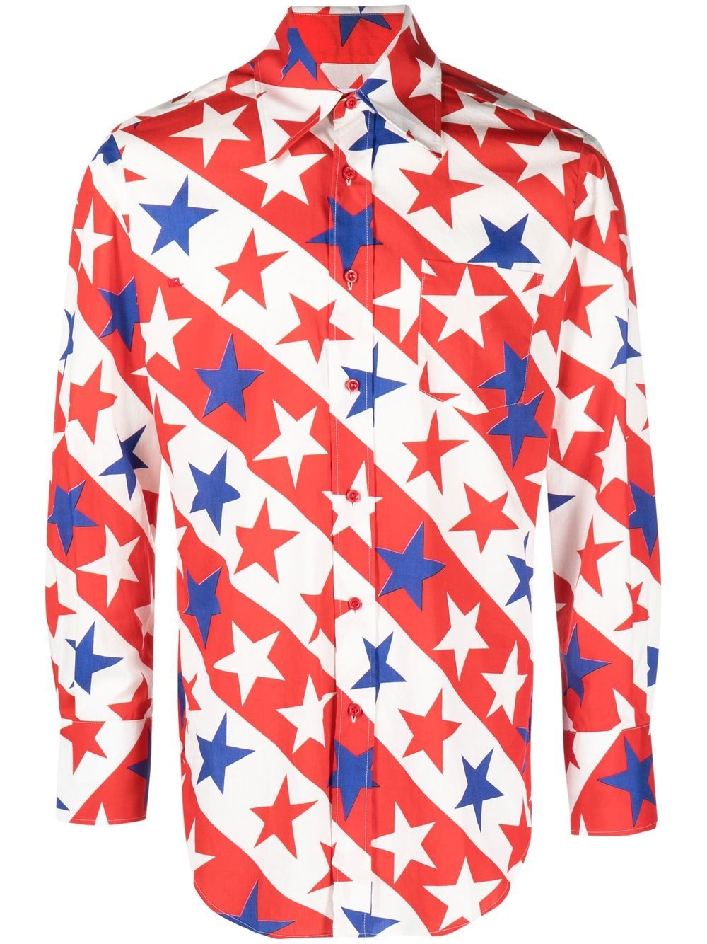 ERL star-print long-sleeve shirt - Red von ERL