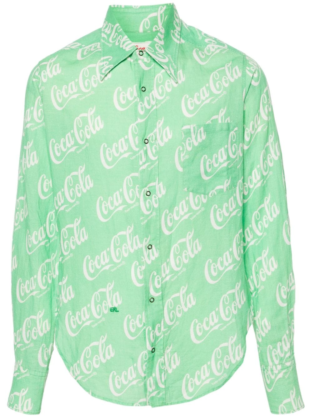 ERL x Coca-Cola monogram-print shirt - Green von ERL
