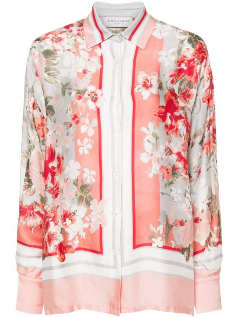 ERMANNO FIRENZE floral-print satin shirt - Pink von ERMANNO FIRENZE