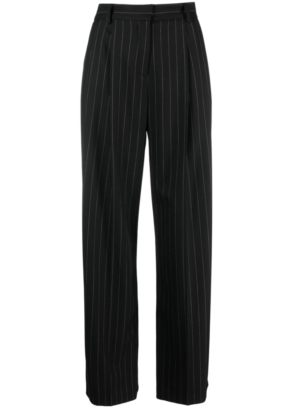 ERMANNO FIRENZE pinstripe pleated wide-leg trousers - White von ERMANNO FIRENZE