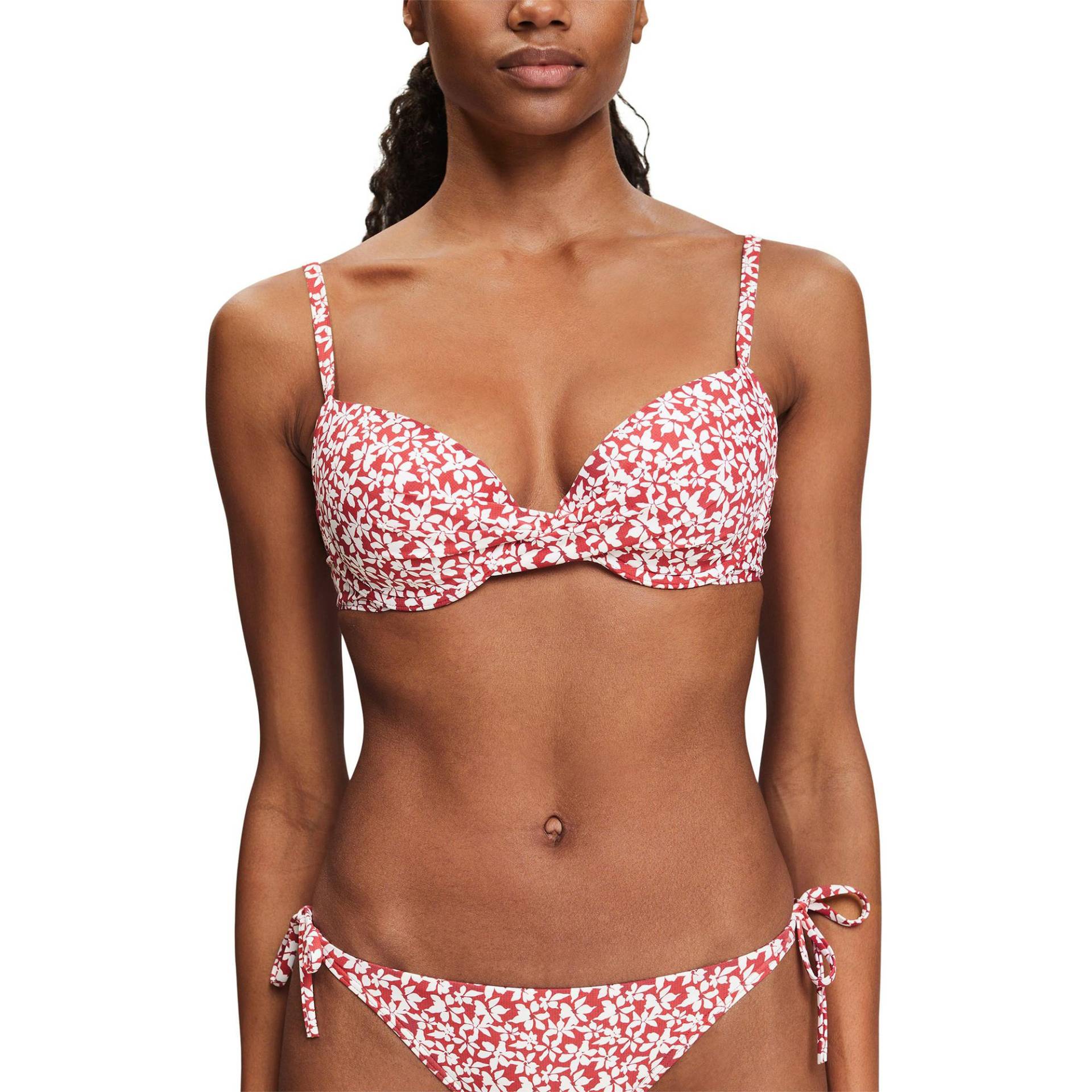 Bikini-top, Unwattiert Damen Rot A/40 von ESPRIT