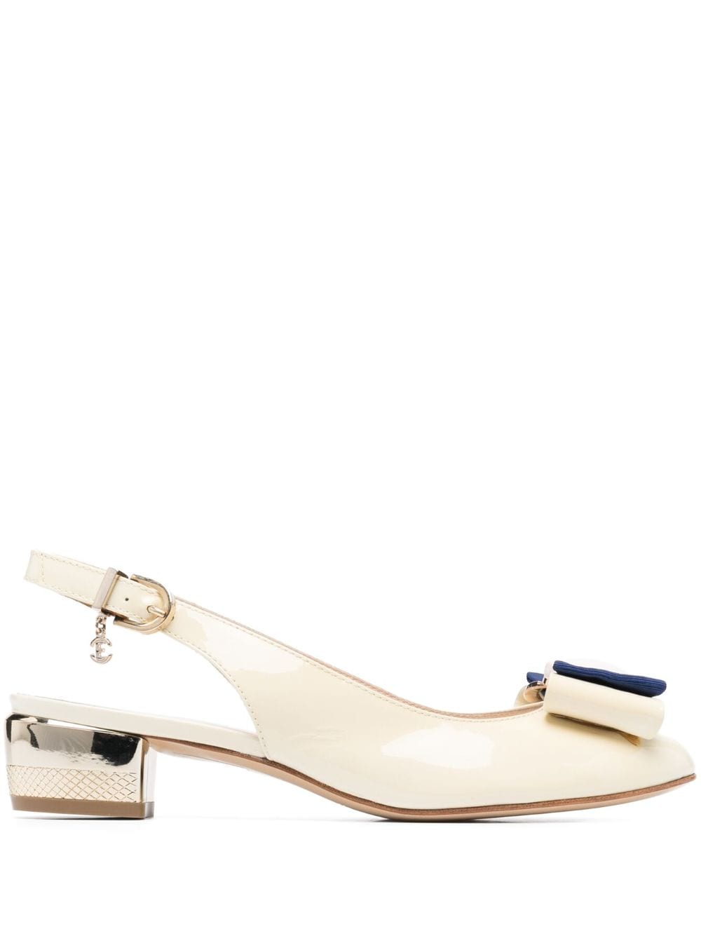 ESSERE ribbon-detail leather ballerina shoes - Neutrals von ESSERE