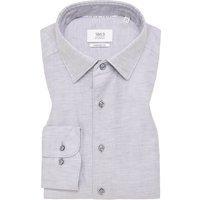 COMFORT FIT Linen Shirt in grau unifarben von ETERNA Mode GmbH