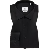 MODERN FIT Luxury Shirt in schwarz unifarben von ETERNA Mode GmbH