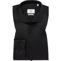 SLIM FIT Luxury Shirt in schwarz unifarben von ETERNA Mode GmbH