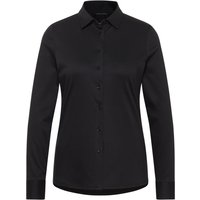 Jersey Shirt Bluse in schwarz unifarben von ETERNA Mode GmbH