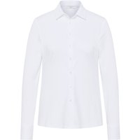 Jersey Shirt Bluse in weiß unifarben von ETERNA Mode GmbH