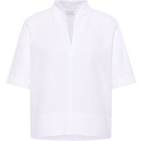 Linen Shirt Bluse in weiß unifarben von ETERNA Mode GmbH