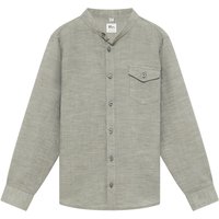Linen Shirt in olive unifarben von ETERNA Mode GmbH