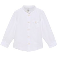 Linen Shirt in weiß unifarben von ETERNA Mode GmbH