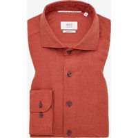 MODERN FIT Linen Shirt in dunkelrot unifarben von ETERNA Mode GmbH