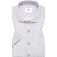 MODERN FIT Linen Shirt in grau unifarben von ETERNA Mode GmbH