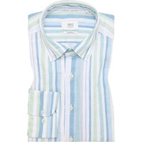 MODERN FIT Linen Shirt in grün gestreift von ETERNA Mode GmbH