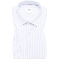 MODERN FIT Linen Shirt in hellblau gestreift von ETERNA Mode GmbH