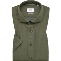 MODERN FIT Linen Shirt in khaki unifarben von ETERNA Mode GmbH