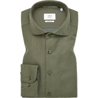 MODERN FIT Linen Shirt in khaki unifarben von ETERNA Mode GmbH