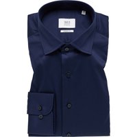 MODERN FIT Luxury Shirt in dunkelblau unifarben von ETERNA Mode GmbH