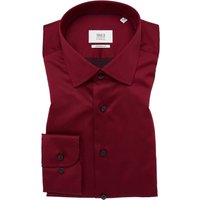 MODERN FIT Luxury Shirt in rubinrot unifarben von ETERNA Mode GmbH