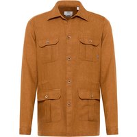 MODERN FIT Overshirt in caramell unifarben von ETERNA Mode GmbH