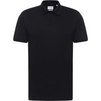 MODERN FIT Poloshirt in schwarz unifarben von ETERNA Mode GmbH