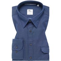MODERN FIT Soft Luxury Shirt in denim unifarben von ETERNA Mode GmbH