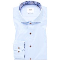 MODERN FIT Soft Luxury Shirt in hellblau unifarben von ETERNA Mode GmbH