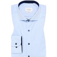SLIM FIT Cover Shirt in hellblau unifarben von ETERNA Mode GmbH