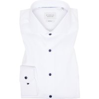 SLIM FIT Cover Shirt in weiß unifarben von ETERNA Mode GmbH