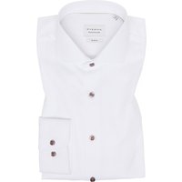 SLIM FIT Cover Shirt in weiß unifarben von ETERNA Mode GmbH